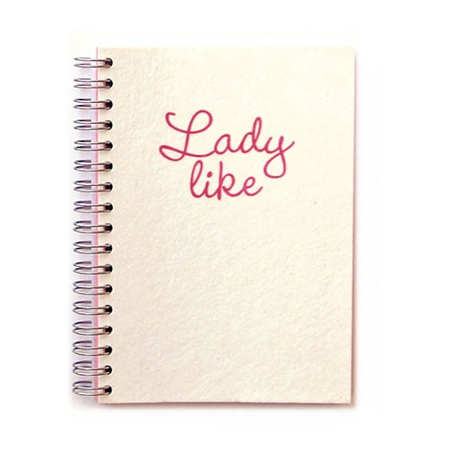 Notitieboek A6, lijntjes en blanco, voor vrouw