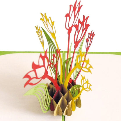 pop kaarten bloemen tulpen boeket