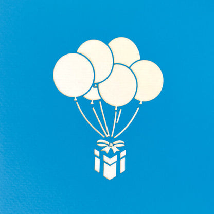 Pop up kaarten met ballonnen, voor verjaardag kind