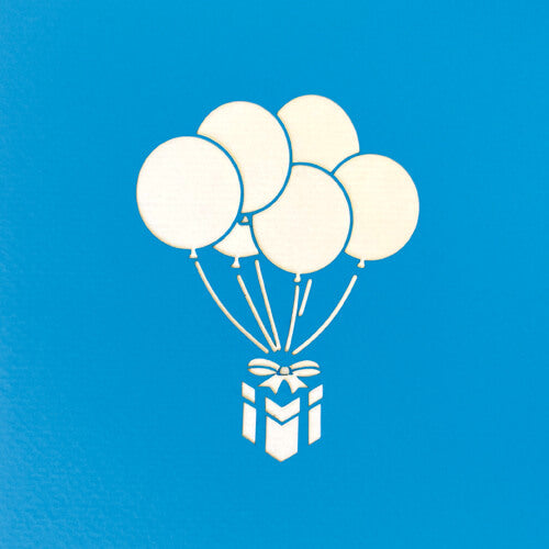 Pop up kaarten met ballonnen, voor verjaardag kind