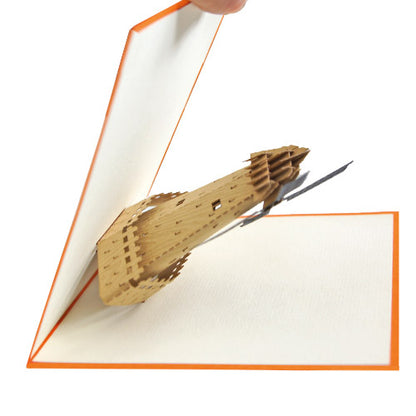 Binnenzijde 3D POP UP wenskaart met molen