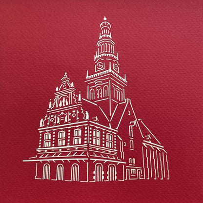 3D Pop-up kaart Alkmaar Waag gebouw