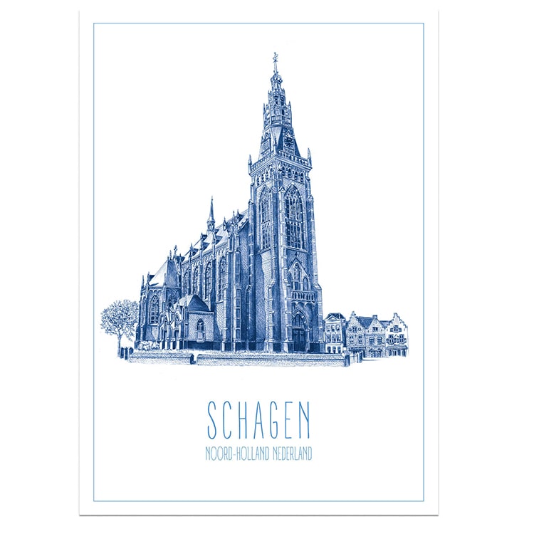 A3 poster van Schagen, stad poster