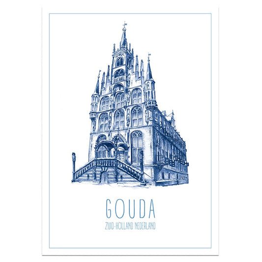 A3 poster Gouda, stadhuis