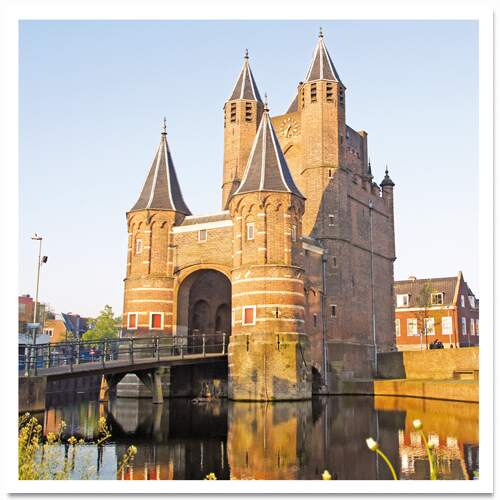 Postkaarten Haarlem Spaarne met bootjes