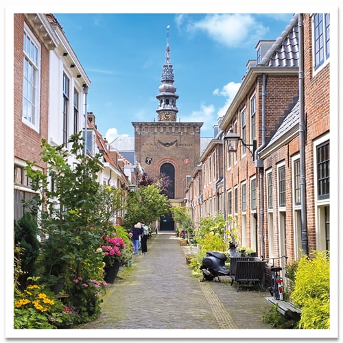 Postkaart Haarlem Kerkstraat in zomer