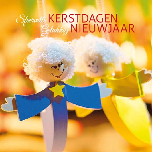 kerstkaart goed doel  Rode Kruis, engeltjes