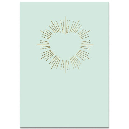 Mooi schrift A5 lijn in mintgroen, pastel en met gouden hartje