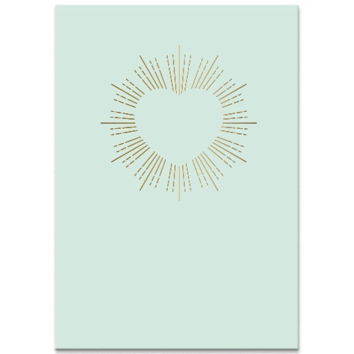 Mooi schrift A5 lijn in mintgroen, pastel en met gouden hartje