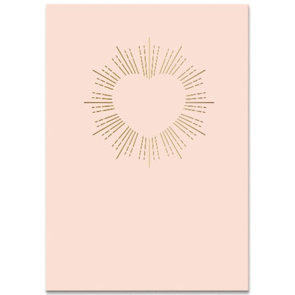 Mooi schrift A5 lijn in oud roze, pastel en met gouden hartje