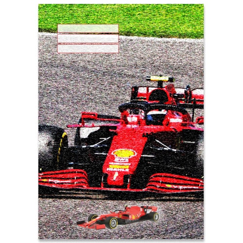 Schriftje A5 lijn, Raceauto Formule 1 Ferrari