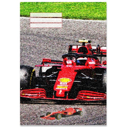 Schriftje A5 lijn, Raceauto Formule 1 Ferrari