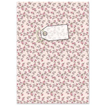 Schrift A5 lijn, oude rose bloemen