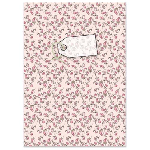 Schrift A5 lijn, oude rose bloemen