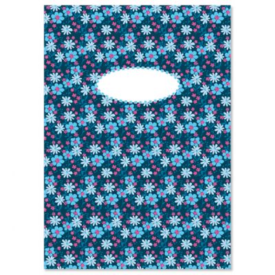 schrift A5 lijn bloemen met 40 pag. binnenwerk