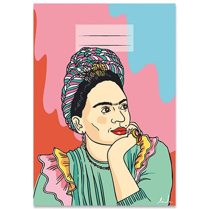 Schrift A5 lijntjes Frida Kahlo Kunstenares