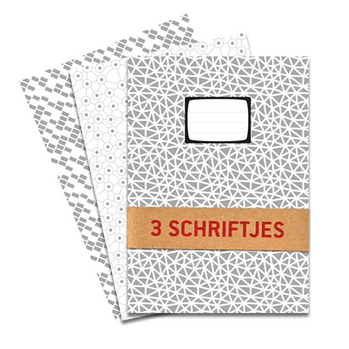 Schriften A5 Ruit ,in zwart wit, 3ex