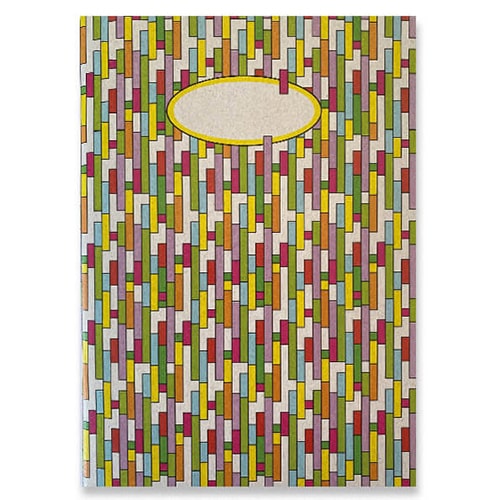 Schrift A5 vrolijk schriften balkjes , lijntjes