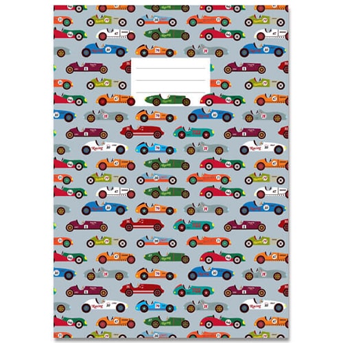 Schoolschrift Race auto's, lijntjes