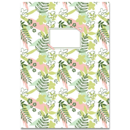 Schrift A5 lijn met bloemen en blaadjes, lijntjes