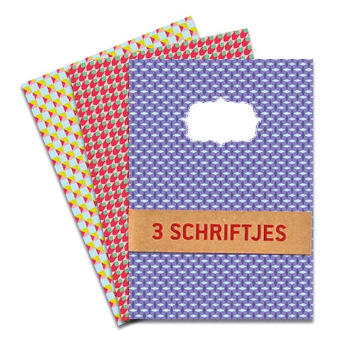 Schriften A5 lijn, kleurrijke vrolijke motiefjes, 3ex