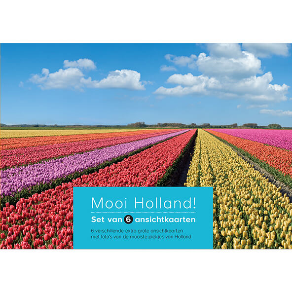 Set 6 grote ansichtkaarten Holland, geschikt voor postcrossing