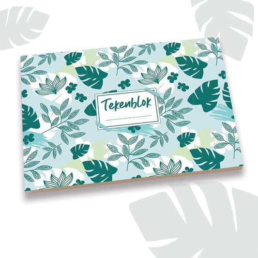  klein tekenblok A5 Natuur, blanco vellen