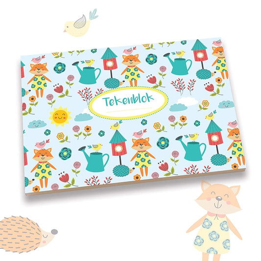 Tekenblok A5 voor peuters en kleuters, blanco tekenvellen