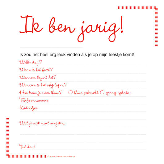 Voorkant uitnodiging kinderfeestje cupcake