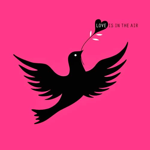 Valentijnskaart Love is in the air