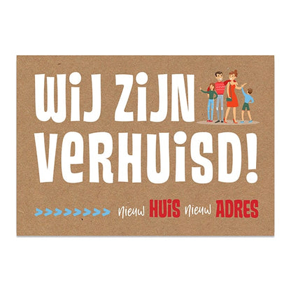 Verhuiskaart voor doorgeven nieuw adres