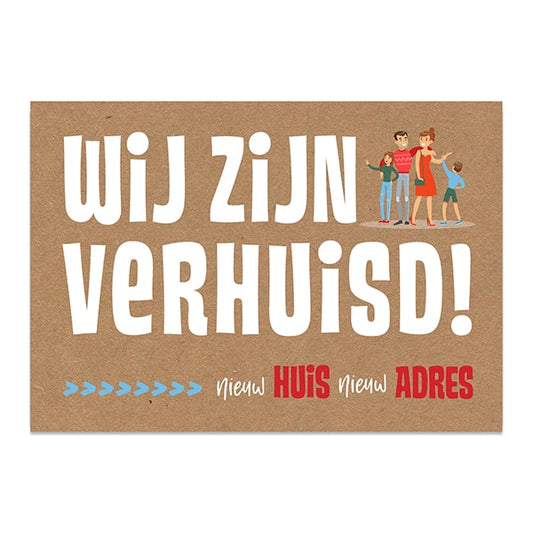 Verhuiskaart voor doorgeven nieuw adres