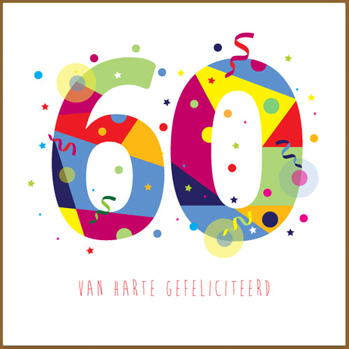 Verjaardagskaart 60 jaar | Mijlpaal