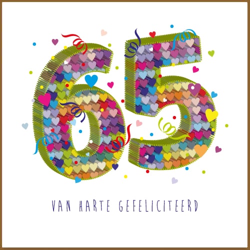 Verjaardagskaarten 65 jaar worden