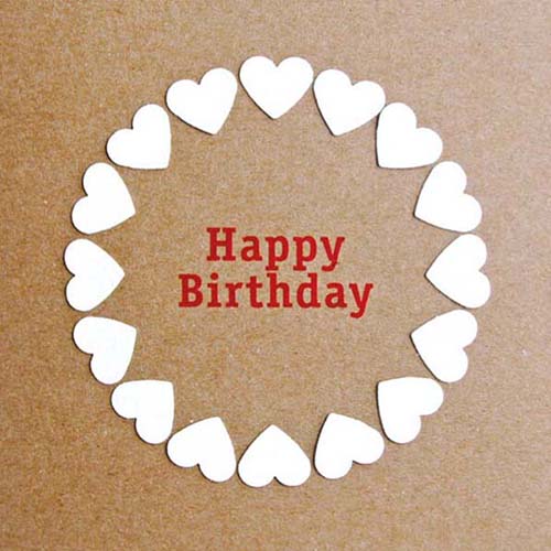 Verjaardagskaartje Happy birthday, handgemaakt