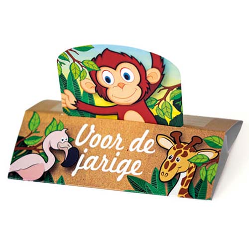 Pop up verjaardagskaartje Aap
