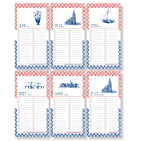 Maandoverzicht Schagen kalender