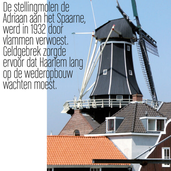 wenskaart Haarlem Molen de Adriaan aan het Spaarne