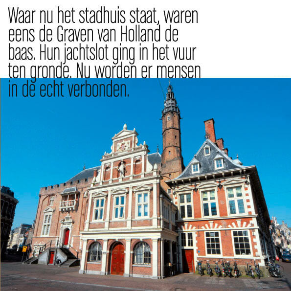 Wenskaart Haarlem Stadhuis op Grote Markt