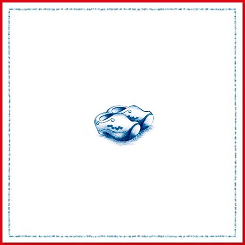 Kaart klompen Holland Delfts blauw