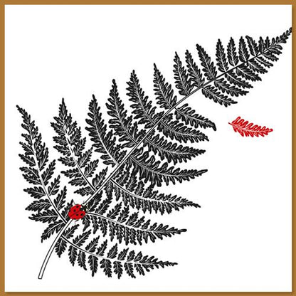 bloemenkaart met varenblad
