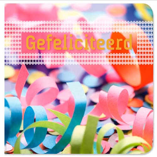 Verjaardagskaarten confetti slingers