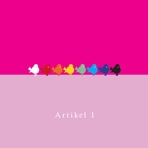 Wenskaart Artikel 1, iedereen gelijk, geen discriminatie